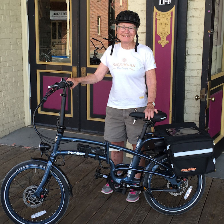 Beverly with Pedego Latch Bike