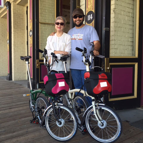 David with Brompton bike