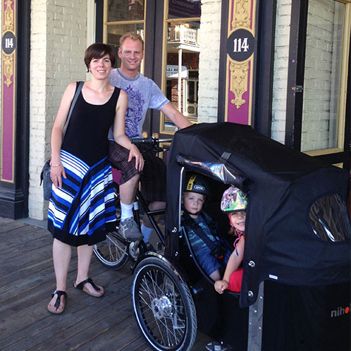 family with nihola bike