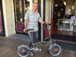 Gary with his brompton bike