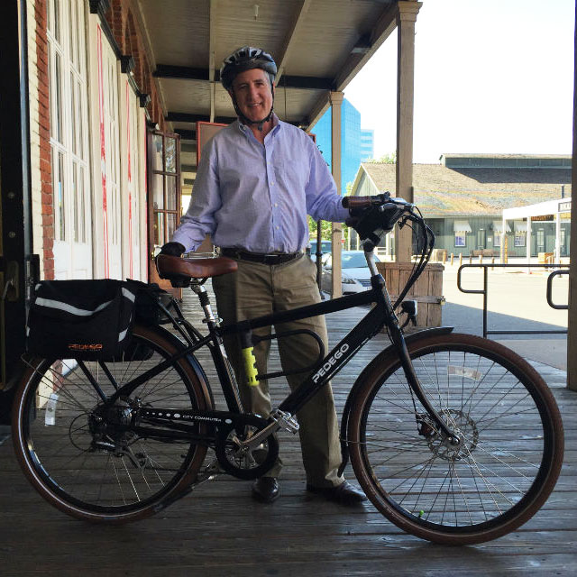 Kirk with Pedego City Commuter Electric Bike