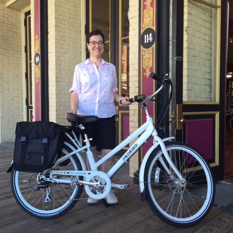 Christina with her City Commuter Bike
