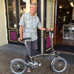 Gary with his brompton bike