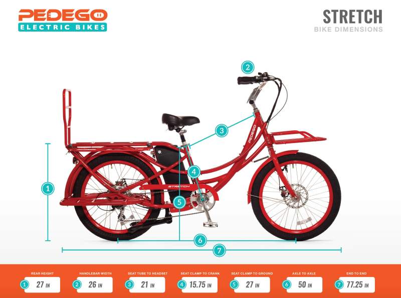 Pedego Stretch Cargo Bike Dimensions