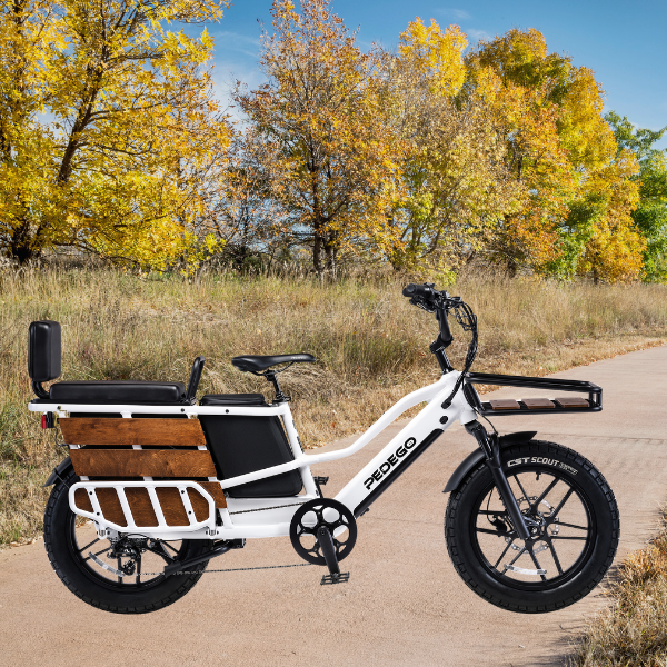 White Pedego Cargo electric bike
